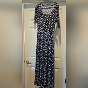 LLR Geometric Patterned Ana Maxi Dress